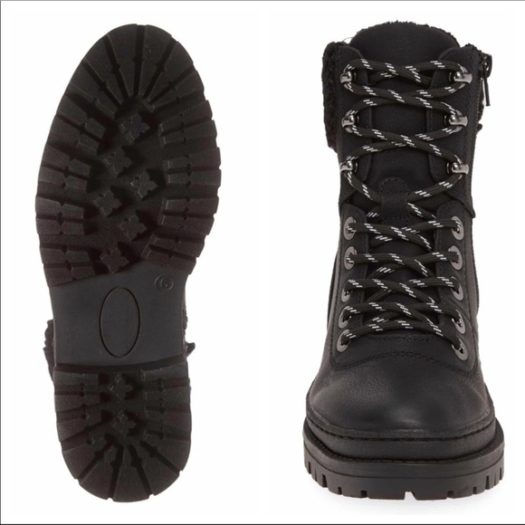 ❗️6-HOUR SALE❗️STEVE MADDEN ANKLE BOOTS BLACK LACE UP LEATHER BOOTIES A2C - Picture 4 of 12